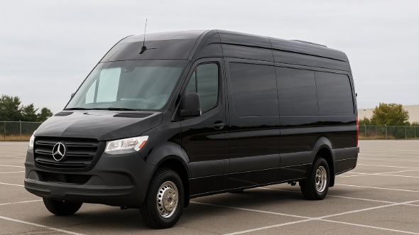 Exterior of Menifee Party Bus Company's 14 Passenger Sprinter Limousine in Menifee