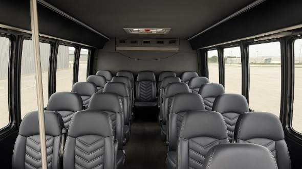 Interior of Temecula Party Bus Company's 25 Passenger Minibus in Temecula