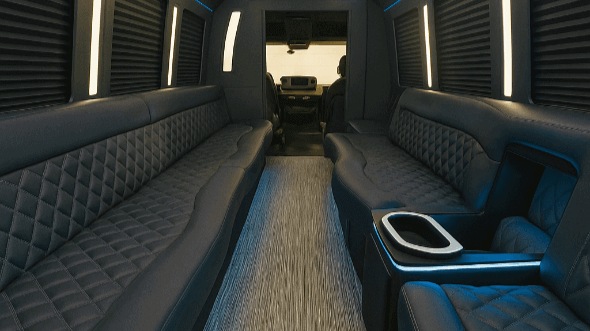 Interior of Carlsbad Party Bus Company's 40 Passenger Party Bus in Carlsbad