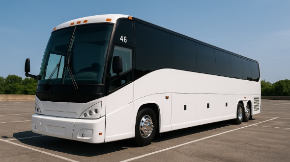 Exterior of Temecula Party Bus Company's 44 Passenger Charter Bus in Temecula
