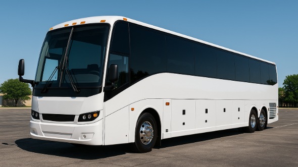 Exterior of Temecula Party Bus Company's 47 Passenger Charter Bus in Temecula