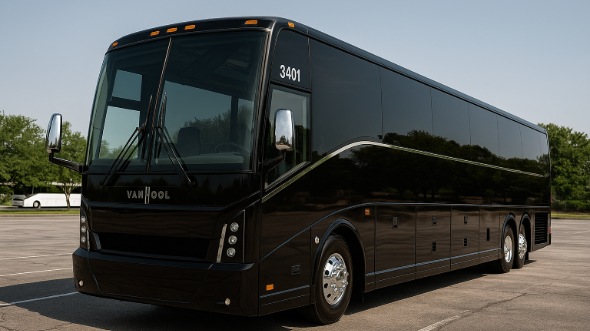 Exterior of Temecula Party Bus Company's 48 Passenger Charter Bus in Temecula