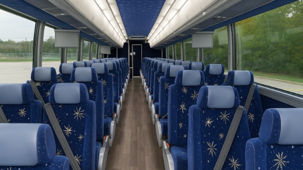 Interior of Temecula Party Bus Company's ADA Charter Bus in Temecula