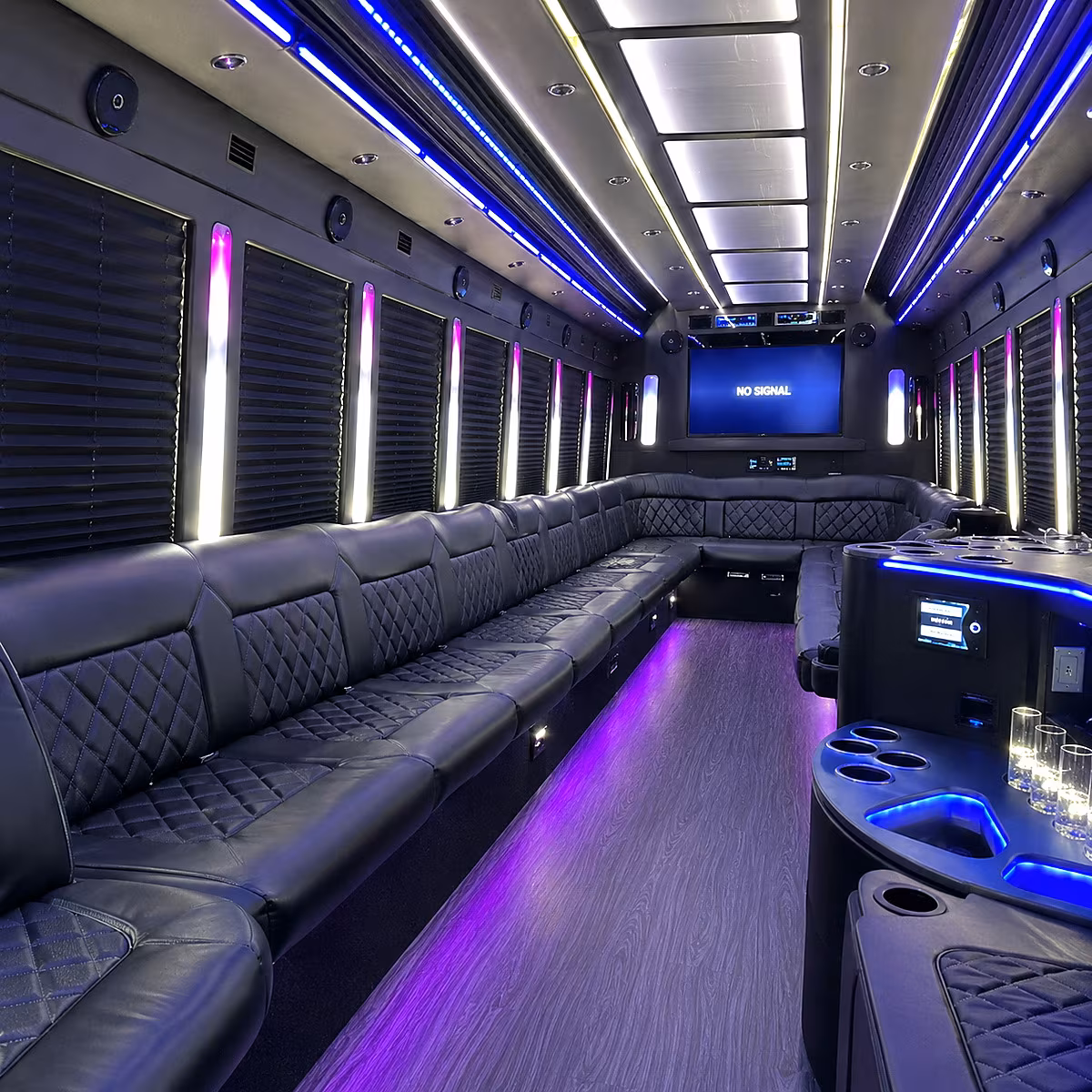 Temecula Bachelor & Bachelorette Transportation party bus interior