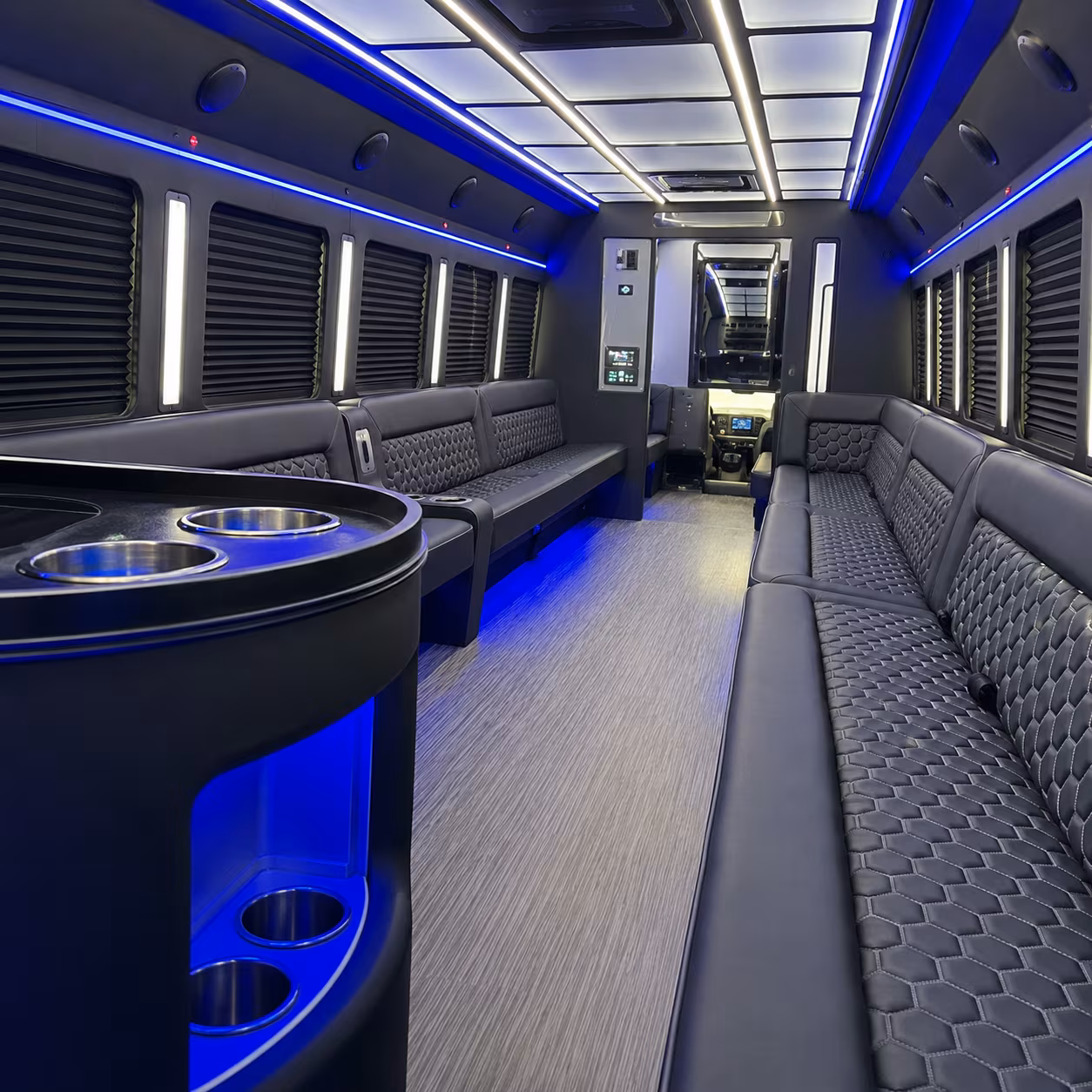 Temecula Birthday, Sweet 16, & Quinceañera Transportation party bus exterior
