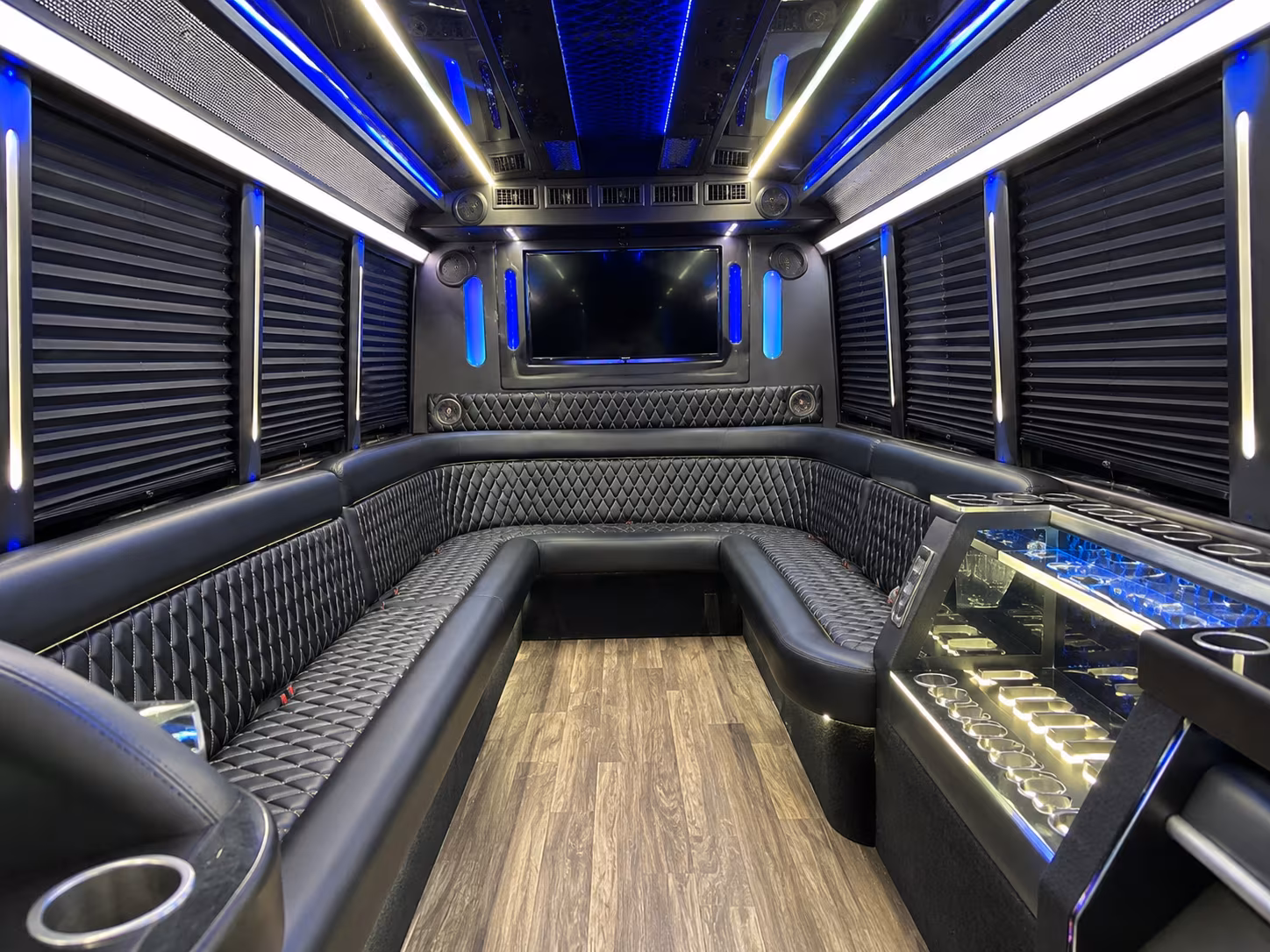Temecula Birthday, Sweet 16, & Quinceañera Transportation party bus exterior