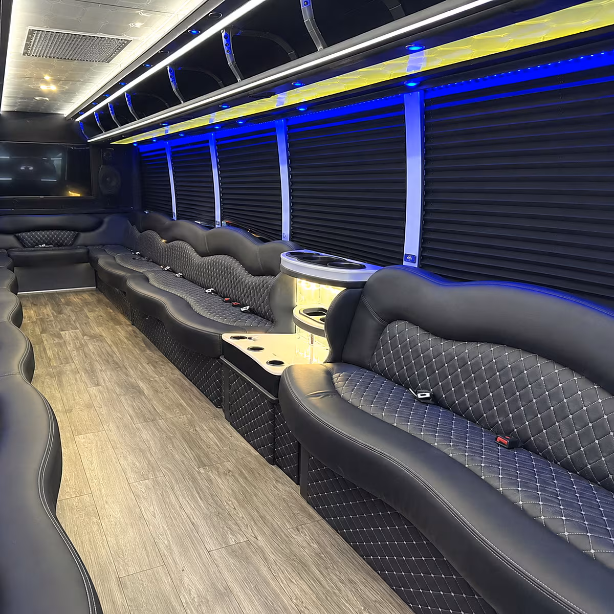 Temecula Concert & Music Festival Transportation party bus interior