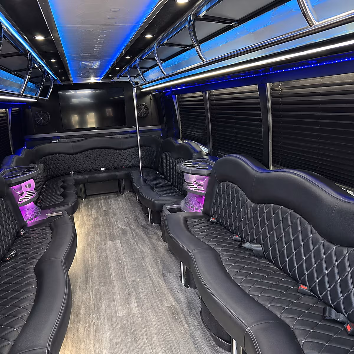 Temecula Prom & Homecoming Transportation party bus interior