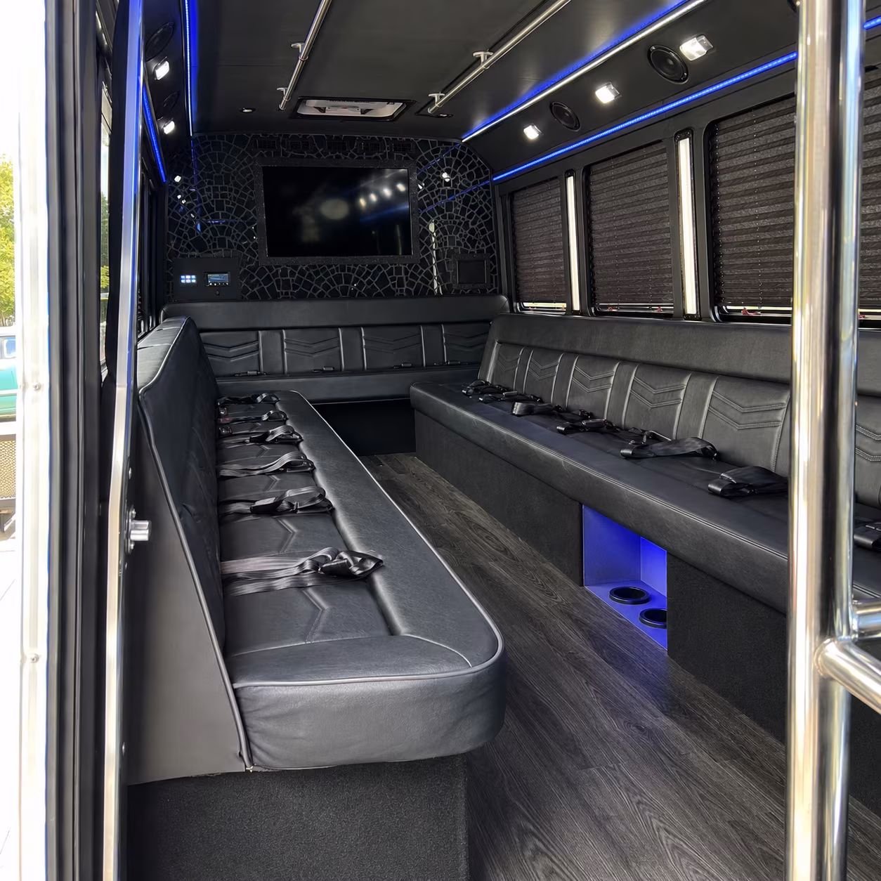 Temecula Sporting Event Transportation party bus exterior