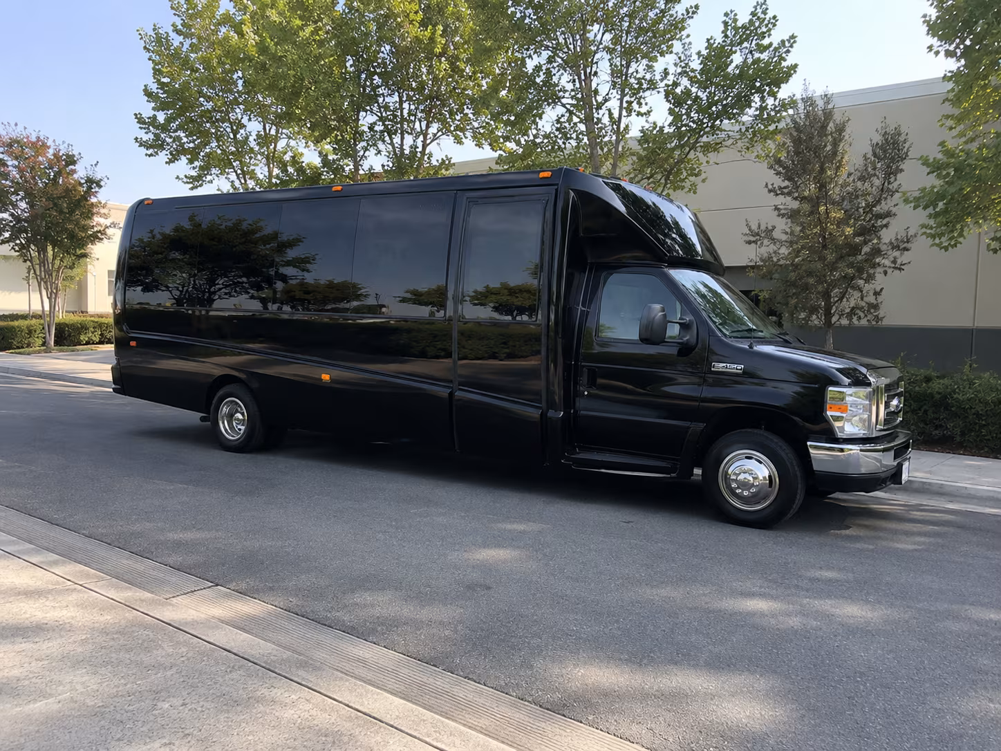 Temecula Sporting Event Transportation party bus exterior