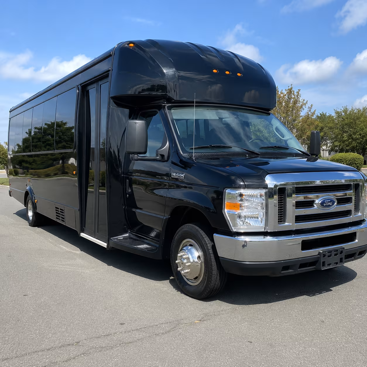 Temecula Wedding Transportation party bus exterior