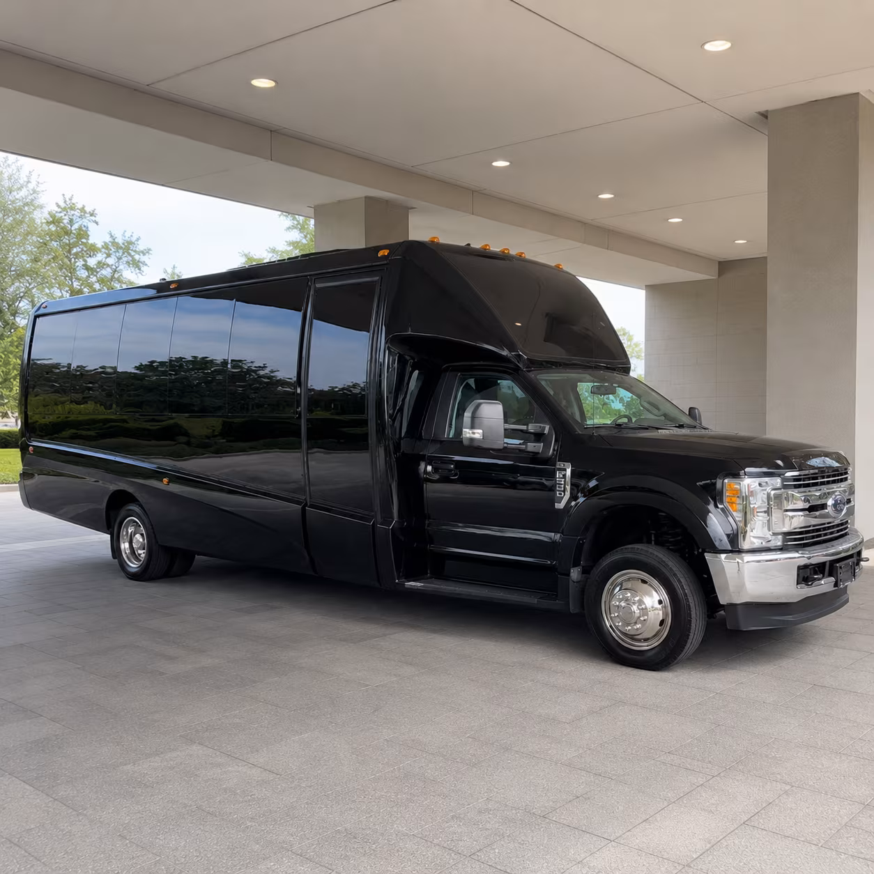 Temecula Wedding Transportation party bus exterior