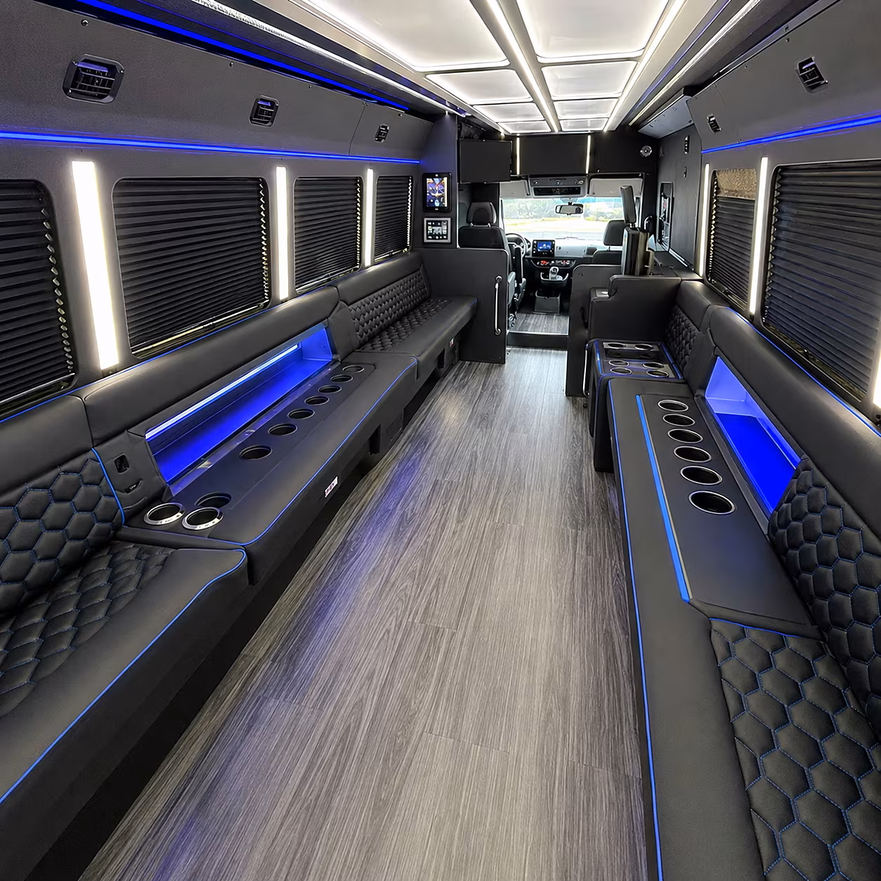 Temecula Wedding Transportation party bus interior